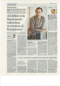 El déficit de la financiación valenciana viene de lejos